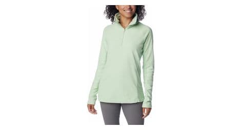 Forro polar columbia para mujer glacial iv 1/2 zip verde