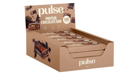 Barre protéinée bio & cru (raw) - chocolat intense & noix de pécan - 13g protéine - pack 12x55g