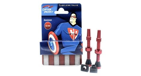 Captain protect - paire de valves alu. 44 mm -  rouge