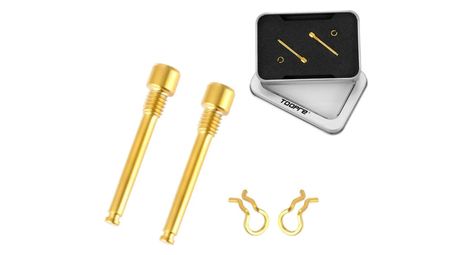 Lot de 2 vis Toopre d'étrier de frein M4 en titane TC4 avec circlips Compatibles Shimano Or