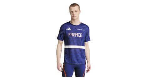 short sleeve jersey adidas performance adizero team france bleu homme