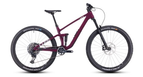 Cube stereo one44 c:68x slx full suspension mtb sram gx eagle axs 12s 29'' pink wine red 2023