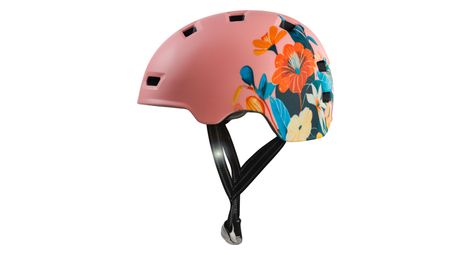 Casque vélo et skate | fleur rose l (57-61 cm) | certifié en1078