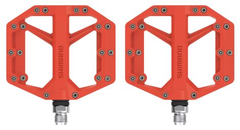 Paire de pédales plates shimano pd-gr400 rouge