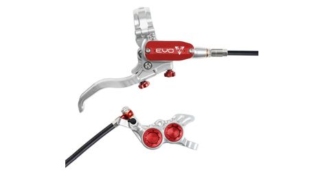 Frein arrière hope tech4 evo gr4 argent / rouge durite standard