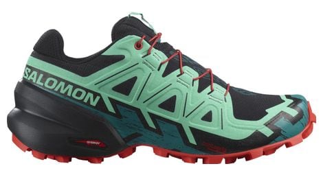 Chaussures de trail salomon speedcross 6 vert bleu femme