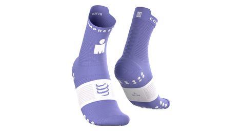 Calcetines Compressport Pro Racing v4.0 Run High Ironman 2026 Azul/Blanco