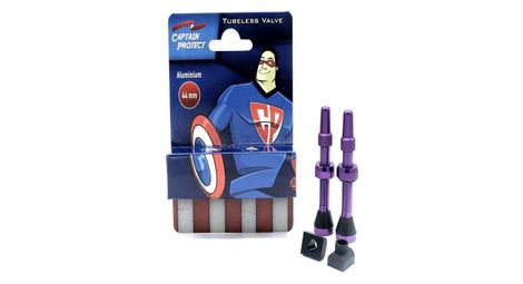 Captain protect - paire de valves alu. 44 mm - violet