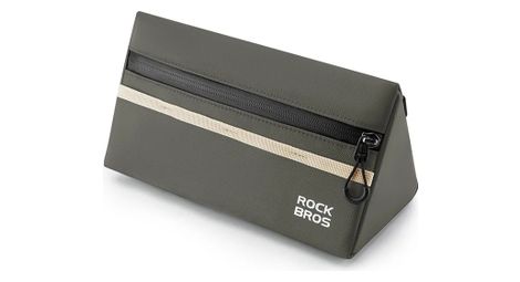 Sacoche de guidon de vélo 1,3L, pochette de rangement - Vert armée