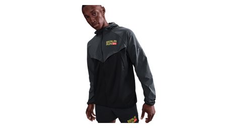 Veste coupe-vent nike stride berlin marathon noir homme