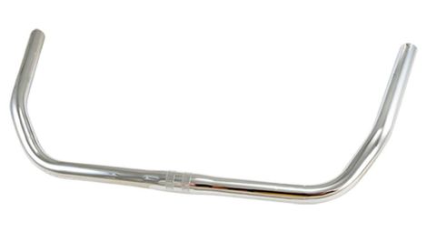 CINTRE VELO CITY ACIER D25.4 CHROME ERGOTEC L550MM HAUT.40MM 74° 636GR