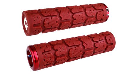 Paire de grips odi rogue v2 1 135 mm rouge