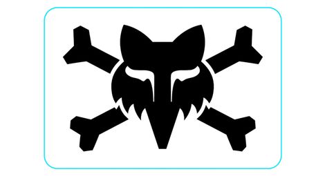 Sticker fox victory logo 3 blanc