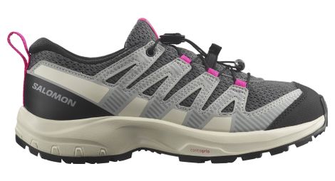 Salomon xa pro 3d v8 scarpe da trail running per bambini grigio/rosa