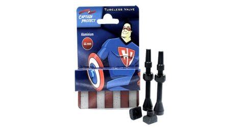 Captain protect - paire de valves alu. 44 mm - noir