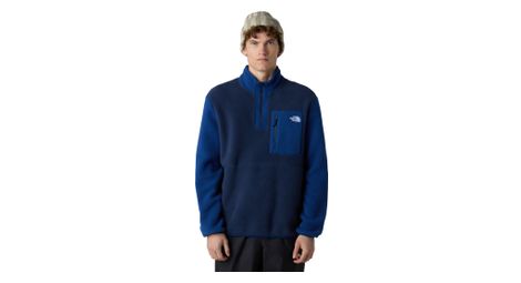 The north face yumiori 1/4 zip fleece blau herren