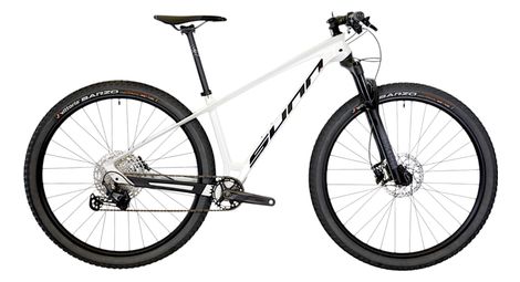 Velo d exposition vtt semi rigide sunn prim s2 shimano deore 12v 29 blanc 2023