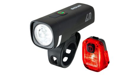 Coppia di luci Sigma Ride Safe To School Aura 40 / Hiro 10 Nero