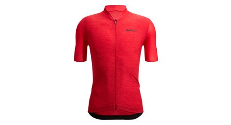 Maillot manches courtes santini colore puro rouge