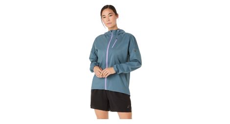 Veste Imperméable Asics Fujitrail Elite Gris Femme