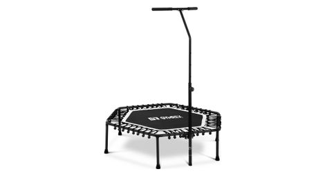 Trampoline de fitness avec barre de maintien maximum 100 kg blanc
