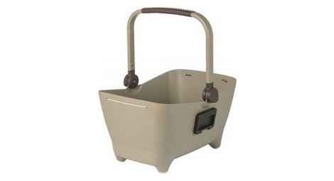 Basil buddy kf - panier à vélo pour chien - avant - biscotti marron