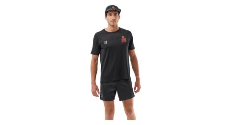 Maglia a maniche corte compressport training ironman 2025 uomo nero