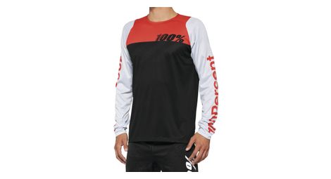 Maillot de manga larga r-core 100% negro / rojo racer