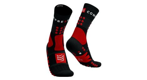 Chaussettes compressport hiking socks noir/rouge/blanc