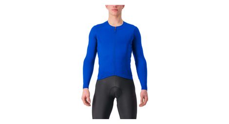 Maillot castelli fly ls manga larga azul