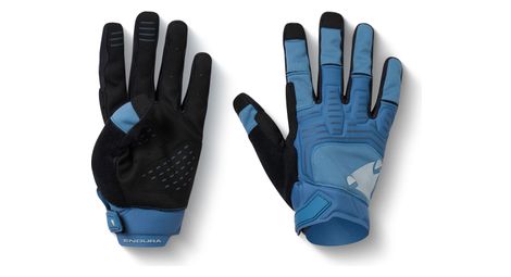 Guantes largos Endura SingleTrack Windproof, azul