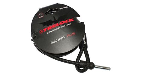 Antivol velo cable a boucle pour fer a cheval trelock zr310 plug noir 1m diam 10mm
