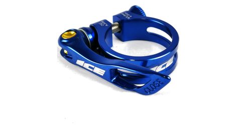Collier de selle serrage rapide ice 31.8 mm bleu
