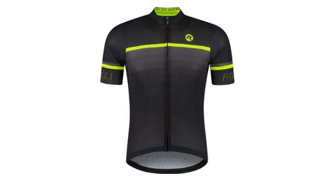 Maillot manches courtes velo rogelli hero ii - homme - jaune/noir/gris