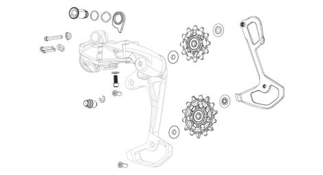 Clip/levier de vérouillage sram derailleur gx t-type eagle axs