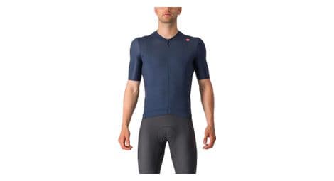 Maillot manches courtes castelli espresso bleu