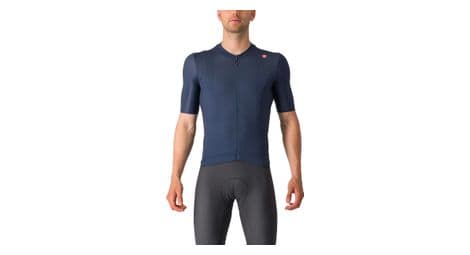 Maillot manches courtes castelli espresso bleu