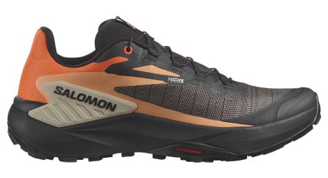 Salomon genesis trail shoes black orange men's