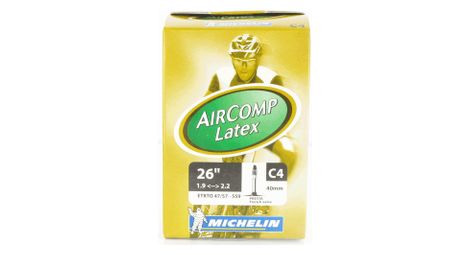 Michelin chambre à air vtt c4 aircomp latex 26x1.9/2.20 valve presta 42mm