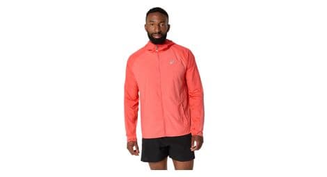 Veste coupe-vent asics road packable rouge homme