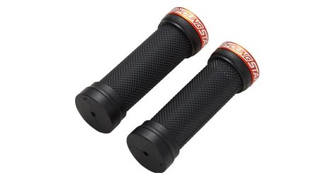Paire de grips reverse youngstar single lock-on noir/orange