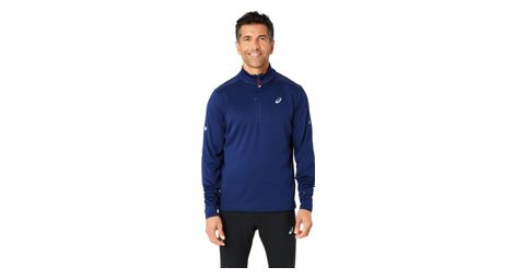 Haut thermique 1/2 zip asics road winter bleu homme