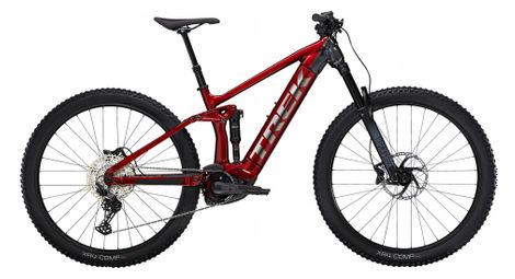 Vtt electrique tout suspendu trek rail 5 shimano deore 12v 625 wh 29   rouge crimson   gris lithium 2023