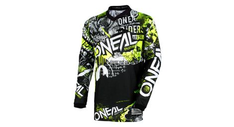 Oneal element attack youth long sleeves jersey black neon yellow kid xl