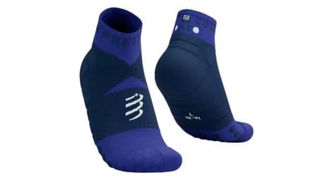 Chaussettes compressport ultra trail socks v2.0 low bleu