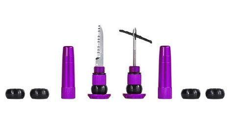 Kit de réparation tubeless muc-off stealth tubeless puncture plugs violet