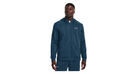 Sweat a capuche zippe under armour armour fleece bleu homme