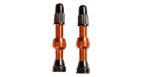 Par de válvulas stan's notubes universal presta 44mm naranja