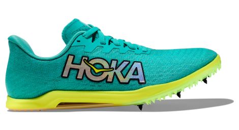 Zapatillas de atletismo unisex hoka cielo x 2 md azul verde amarillo