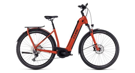 Cube katmandú híbrida exc 750 easy entry bicicleta eléctrica urbana shimano deore 12s 750 wh 700 mm roja 2023